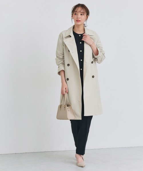 Pierrot（ピエロ）の「撥水・軽量ベーシックトレンチコート（トレンチコート・レディース・ベージュ系その他/キナリ・S/M/L）」の18枚目の写真