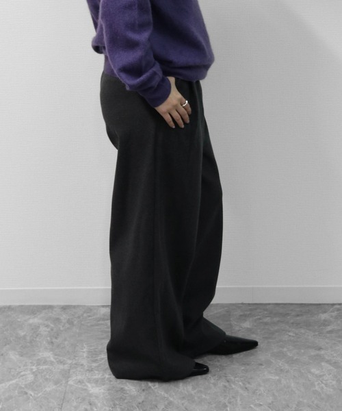 THE CELL.(ザセルドット)の「タックワイドストレッチツイードパンツ PLEATED WIDE STRETCH TWEED PANTS(スラックス・レディース・グレー/ブラック・S/M/L)」の9枚目の写真