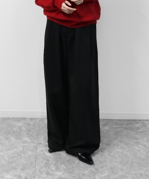 THE CELL.(ザセルドット)の「タックワイドストレッチツイードパンツ PLEATED WIDE STRETCH TWEED PANTS(スラックス・レディース・グレー/ブラック・S/M/L)」の10枚目の写真