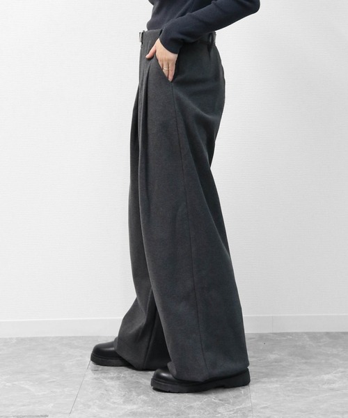 THE CELL.(ザセルドット)の「タックワイドストレッチツイードパンツ PLEATED WIDE STRETCH TWEED PANTS(スラックス・レディース・グレー/ブラック・S/M/L)」の11枚目の写真