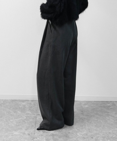 THE CELL.(ザセルドット)の「タックワイドストレッチツイードパンツ PLEATED WIDE STRETCH TWEED PANTS(スラックス・レディース・グレー/ブラック・S/M/L)」の19枚目の写真