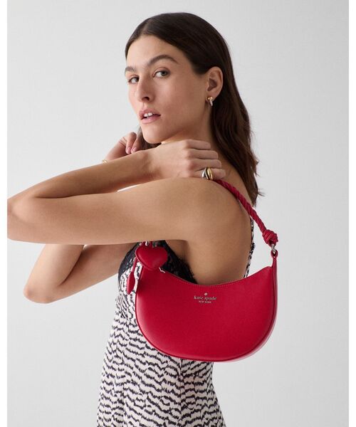 kate spade ノヴァ ブレイデッド ハンドル スモール クレセント セール】ノヴァ ブレイデッド ハンドル スモール クレセント クロス