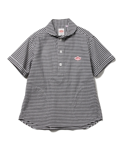 DANTON（ダントン）の「DANTON / ギンガム ラウンドS/Sシャツ（シャツ/ブラウス・メンズ・ブラック・40/42/38）」の2枚目の写真