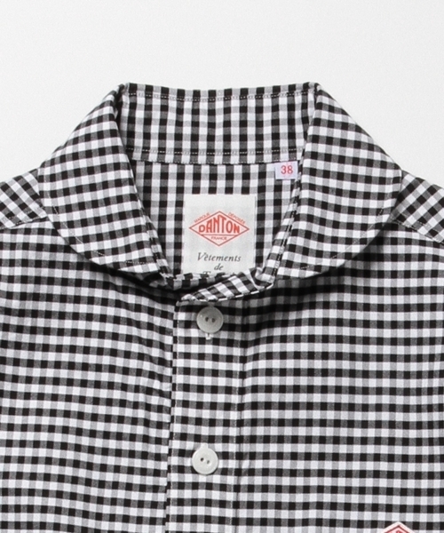 DANTON（ダントン）の「DANTON / ギンガム ラウンドS/Sシャツ（シャツ/ブラウス・メンズ・ブラック・40/42/38）」の9枚目の写真