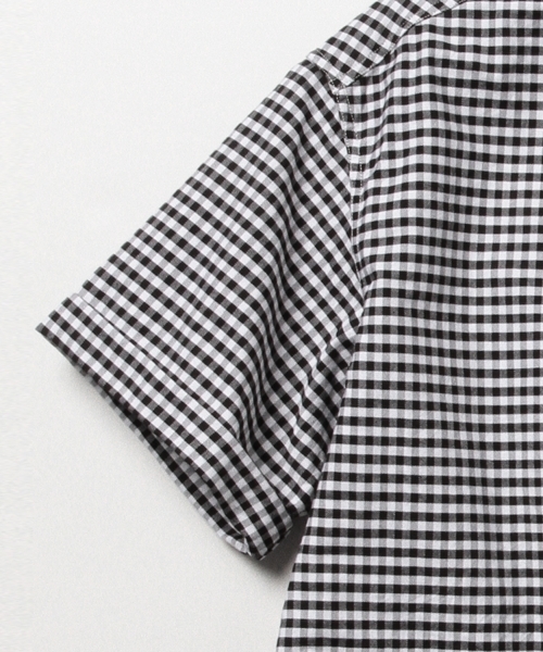 DANTON（ダントン）の「DANTON / ギンガム ラウンドS/Sシャツ（シャツ/ブラウス・メンズ・ブラック・40/42/38）」の4枚目の写真