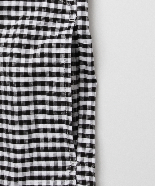 DANTON（ダントン）の「DANTON / ギンガム ラウンドS/Sシャツ（シャツ/ブラウス・メンズ・ブラック・40/42/38）」の5枚目の写真