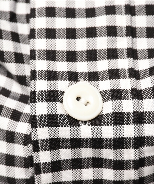 DANTON（ダントン）の「DANTON / ギンガム ラウンドS/Sシャツ（シャツ/ブラウス・メンズ・ブラック・40/42/38）」の8枚目の写真