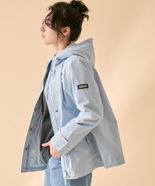AIGLE(エーグル)の「ゴアテックス 2レイヤー ショートジャケット RP(マウンテンパーカー・レディース・ライトブルー/ホワイト/ダークネイビー・38/36/34/44/40/42)」の14枚目の写真