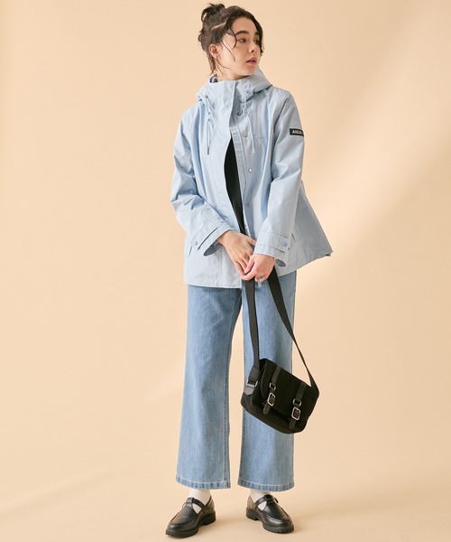 AIGLE(エーグル)の「ゴアテックス 2レイヤー ショートジャケット RP(マウンテンパーカー・レディース・ライトブルー/ホワイト/ダークネイビー・38/36/34/44/40/42)」の17枚目の写真