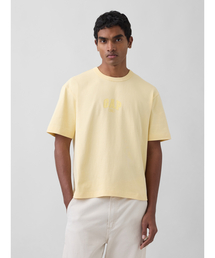ヘビーウェイト リラックスフィット GAP1969ロゴ クロップドTシャツ