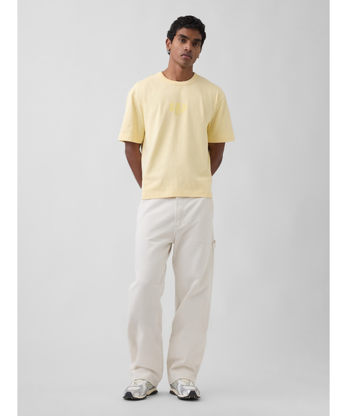GAP(ギャップ)の「ヘビーウェイト リラックスフィット GAP1969ロゴ クロップドTシャツ(Tシャツ/カットソー・メンズ・ホワイト/イエロー/グリーン/ブルー/ブラック・M/XS/S/L/XL)」の8枚目の写真