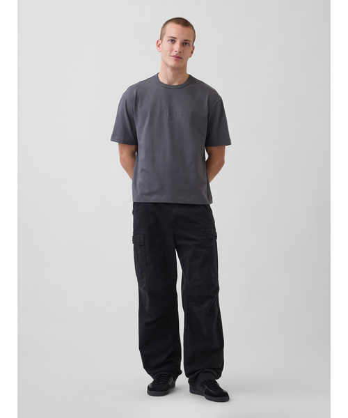 GAP(ギャップ)の「ヘビーウェイト リラックスフィット GAP1969ロゴ クロップドTシャツ(Tシャツ/カットソー・メンズ・ホワイト/イエロー/グリーン/ブルー/ブラック・M/XS/S/L/XL)」の9枚目の写真