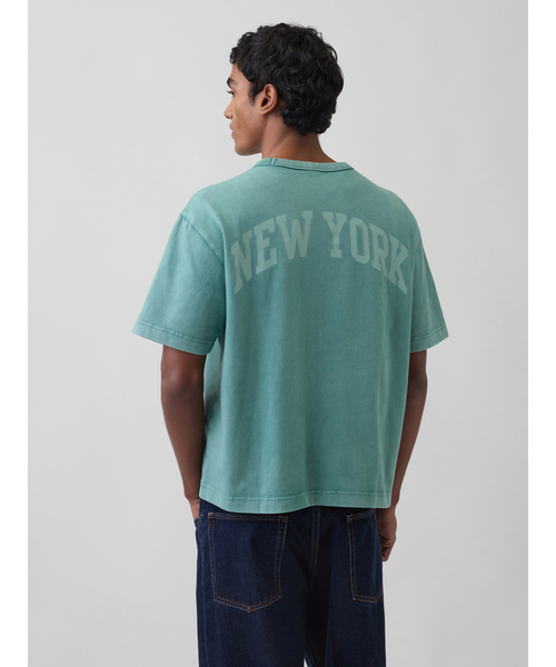 GAP(ギャップ)の「ヘビーウェイト リラックスフィット GAP1969ロゴ クロップドTシャツ(Tシャツ/カットソー・メンズ・ホワイト/イエロー/グリーン/ブルー/ブラック・M/XS/S/L/XL)」の11枚目の写真