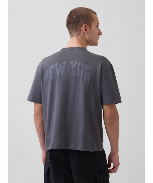 GAP(ギャップ)の「ヘビーウェイト リラックスフィット GAP1969ロゴ クロップドTシャツ(Tシャツ/カットソー・メンズ・ホワイト/イエロー/グリーン/ブルー/ブラック・M/XS/S/L/XL)」の12枚目の写真
