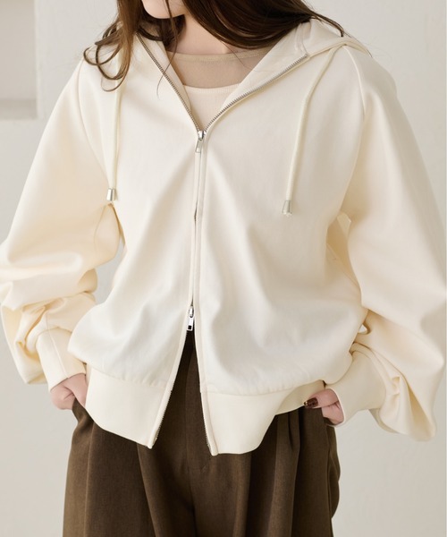 apres jour clair（アプレジュールクレア）の「【apres jour clair】コクーンフーディ（パーカー・レディース・ブラウン系その他/アイボリー/グレー・X-LARGE/フリー）」の9枚目の写真