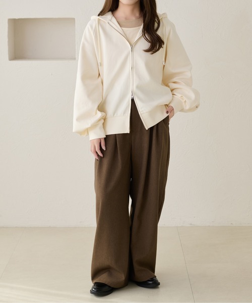 apres jour clair（アプレジュールクレア）の「【apres jour clair】コクーンフーディ（パーカー・レディース・ブラウン系その他/アイボリー/グレー・X-LARGE/フリー）」の14枚目の写真