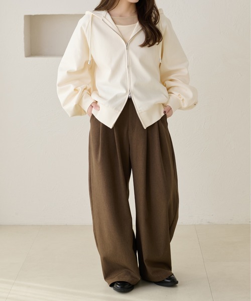 apres jour clair（アプレジュールクレア）の「【apres jour clair】コクーンフーディ（パーカー・レディース・ブラウン系その他/アイボリー/グレー・X-LARGE/フリー）」の15枚目の写真