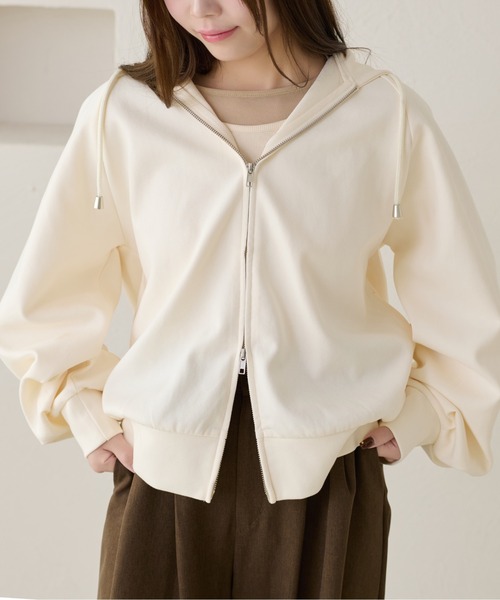 apres jour clair（アプレジュールクレア）の「【apres jour clair】コクーンフーディ（パーカー・レディース・ブラウン系その他/アイボリー/グレー・X-LARGE/フリー）」の10枚目の写真