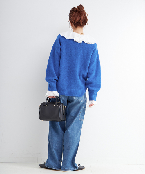 B.C STOCK(ベーセーストック)の「《追加》手洗い可 / WOOLMIXクルーネックプルオーバー(ニット/セーター・レディース・チャコールグレー/ブルー/ピンク/レッド・FREE)」の16枚目の写真