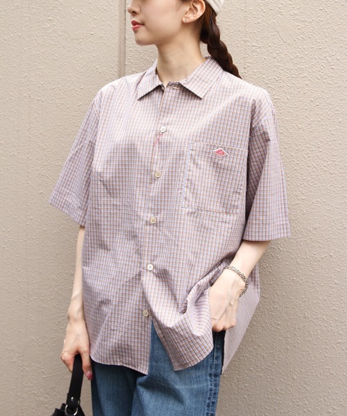 DANTON/ダントン コットンポプリン ショートスリーブワークシャツ 