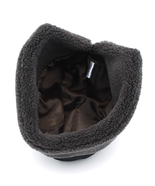 Kastane（カスタネ）の「ボアハット（ハット・レディース・アイボリー/チャコールグレー・FREE）」の4枚目の写真