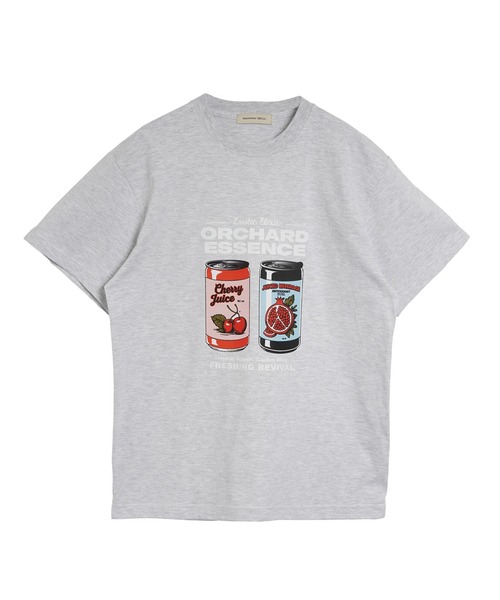 September SEOUL(セプテンバーソウル)の「レトロチェリーとザクロドリンク缶イラストTシャツ(Tシャツ/カットソー・レディース・ホワイト/アッシュ・FREE)」の6枚目の写真