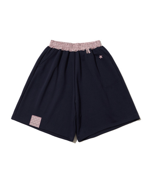 ITZAVIBE(イッザバイブ)の「CHECK BANDING BERMUDA PANTS - NAVY(その他パンツ・レディース・その他・ONE SIZE)」の3枚目の写真