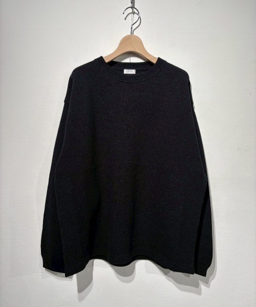 crepuscule(クレプスキュール)の「crepuscule Co/Ra Moss Stitch P/O (2601-001)(Tシャツ/カットソー・メンズ・ブラック・2/0)」の1枚目の写真