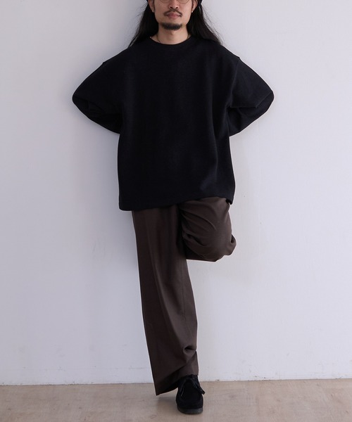 crepuscule（クレプスキュール）の「crepuscule Co/Ra Moss Stitch P/O (2601-001)（Tシャツ/カットソー・メンズ・ブラック・2/0/1）」の7枚目の写真