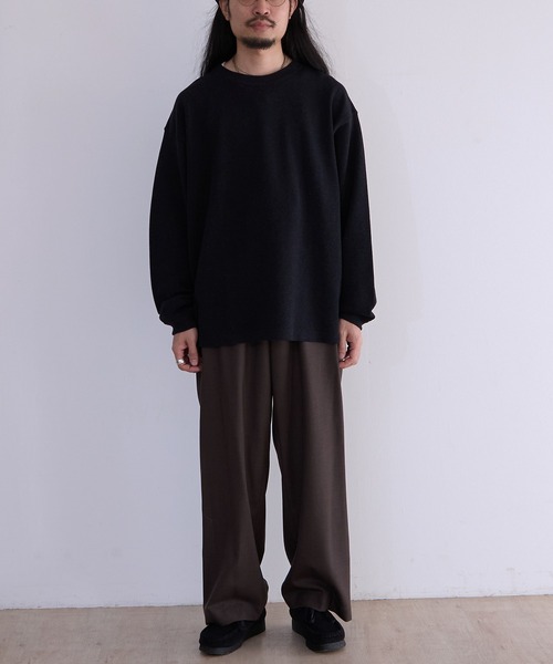 crepuscule（クレプスキュール）の「crepuscule Co/Ra Moss Stitch P/O (2601-001)（Tシャツ/カットソー・メンズ・ブラック・2/0/1）」の3枚目の写真