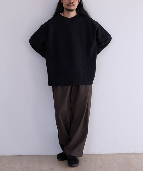 crepuscule（クレプスキュール）の「crepuscule Co/Ra Moss Stitch P/O (2601-001)（Tシャツ/カットソー・メンズ・ブラック・2/0/1）」の8枚目の写真