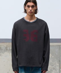 DOFFJASON（ドフジェーソン）の「サーマルワッフルラグビーTシャツ ブラック（Tシャツ/カットソー）」