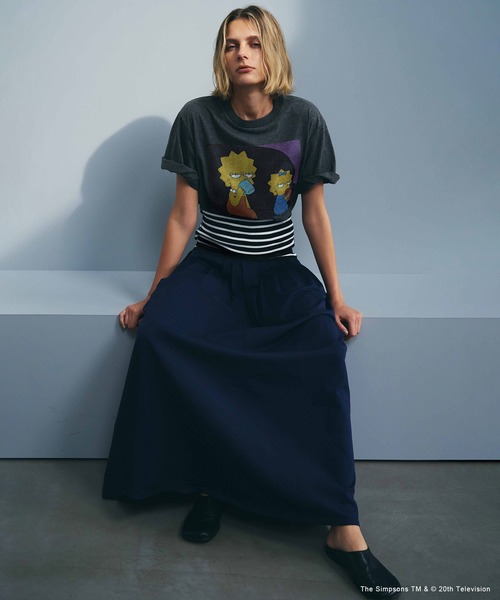 AKTE(アクテ)の「シンプソンズTシャツ(Tシャツ/カットソー・レディース・ホワイト/チャコールグレー・FREE)」の3枚目の写真