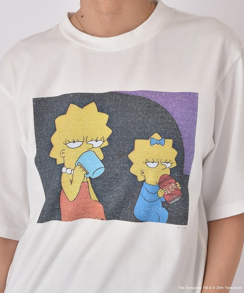 AKTE(アクテ)の「シンプソンズTシャツ(Tシャツ/カットソー・レディース・ホワイト/チャコールグレー・FREE)」の7枚目の写真