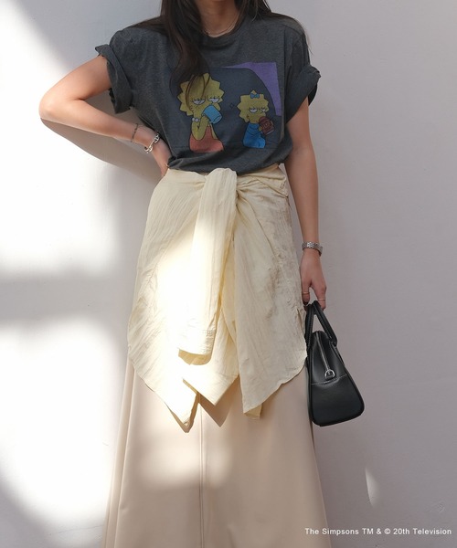 AKTE(アクテ)の「シンプソンズTシャツ(Tシャツ/カットソー・レディース・ホワイト/チャコールグレー・FREE)」の9枚目の写真