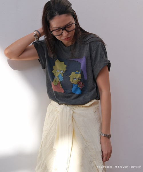 AKTE(アクテ)の「シンプソンズTシャツ(Tシャツ/カットソー・レディース・ホワイト/チャコールグレー・FREE)」の12枚目の写真