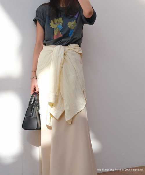 AKTE(アクテ)の「シンプソンズTシャツ(Tシャツ/カットソー・レディース・ホワイト/チャコールグレー・FREE)」の16枚目の写真