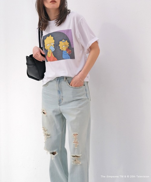 AKTE(アクテ)の「シンプソンズTシャツ(Tシャツ/カットソー・レディース・ホワイト/チャコールグレー・FREE)」の17枚目の写真