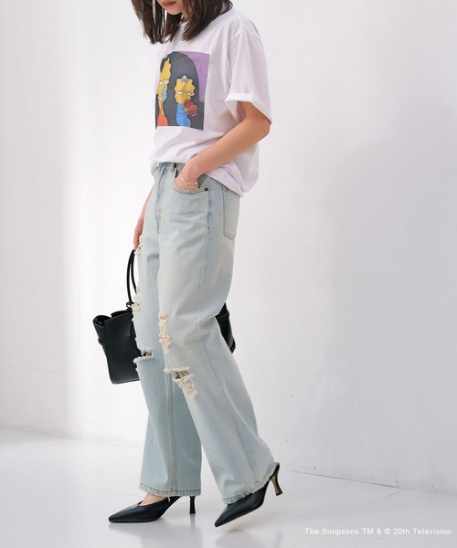 AKTE(アクテ)の「シンプソンズTシャツ(Tシャツ/カットソー・レディース・ホワイト/チャコールグレー・FREE)」の18枚目の写真