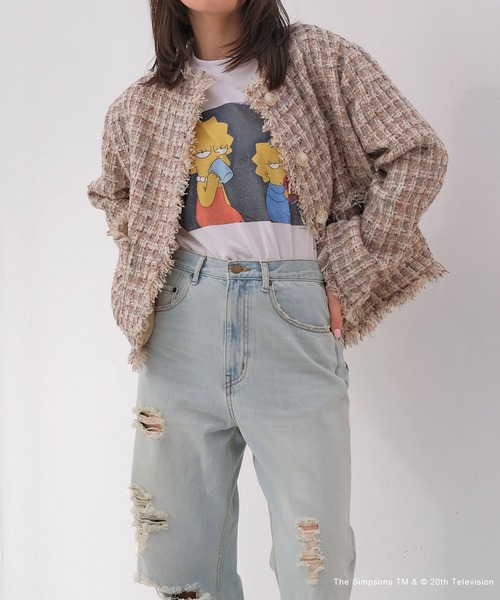 AKTE(アクテ)の「シンプソンズTシャツ(Tシャツ/カットソー・レディース・ホワイト/チャコールグレー・FREE)」の20枚目の写真