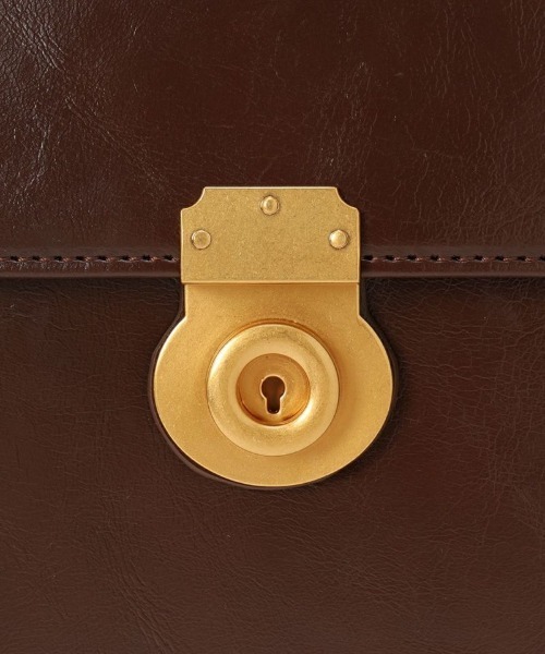 F i.n.t（フィント）の「ベルト使いキーホールサッチェルバッグ/fint フィント（ハンドバッグ・レディース・アイボリー/ブラウン・FREE）」の13枚目の写真