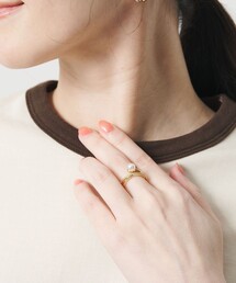 BEAUTY&YOUTH UNITED ARROWS | ワン パールモチーフ 3連 リング(リング)