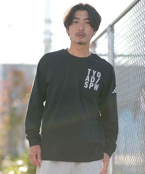 adidas(アディダス)の「adidas/アディダス 長袖 Tシャツ ロンT M VERBIAGE L/S Tシャツ RH346(Tシャツ/カットソー・メンズ・ホワイト×ブラック/ブラック×ホワイト・M/L/XL/2XL/3XL)」の8枚目の写真