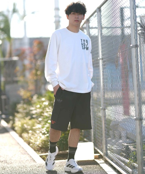 adidas(アディダス)の「adidas/アディダス 長袖 Tシャツ ロンT M VERBIAGE L/S Tシャツ RH346(Tシャツ/カットソー・メンズ・ホワイト×ブラック/ブラック×ホワイト・M/L/XL/2XL/3XL)」の6枚目の写真