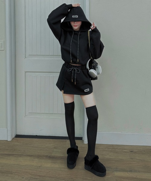 ROYAL PARTY(ロイヤルパーティー)の「スウェットフーディープルオーバー(スウェット・レディース・ブラック/オフホワイト/グレー・FREE)」の14枚目の写真