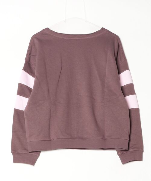 NIKE（ナイキ）の「ナイキ NIKE ナイキ  NSW クラブ フリース VNECK L/S クルー（スウェット・レディース・レッドパープル/ブラック・S/M/L）」の3枚目の写真