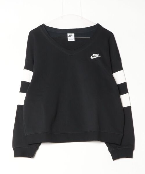 NIKE（ナイキ）の「ナイキ NIKE ナイキ  NSW クラブ フリース VNECK L/S クルー（スウェット・レディース・レッドパープル/ブラック・S/M/L）」の10枚目の写真
