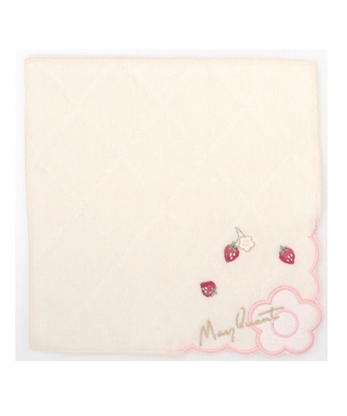 MARY QUANT（マリークワント）の「MARY QUANT タオルハンカチ <イチゴ スカラップ>（ハンカチ/ハンドタオル・レディース・レッド/ブラック/アイボリー・FREE）」の4枚目の写真