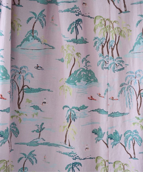 yuni(ユニ )の「Island print tiered open collar ワンピース(ワンピース・レディース・ピンク/ベージュ・FREE)」の20枚目の写真