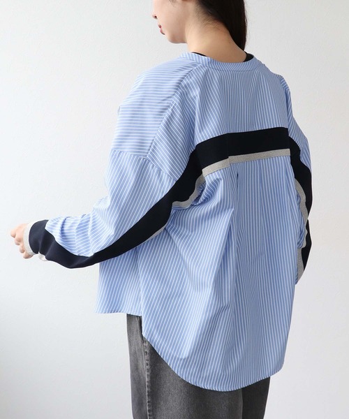 Cepica(セピカ)の「Backヨークテープシャツブラウス(シャツ/ブラウス・レディース・ピンク/アイボリー/サックスブルー・FREE)」の2枚目の写真